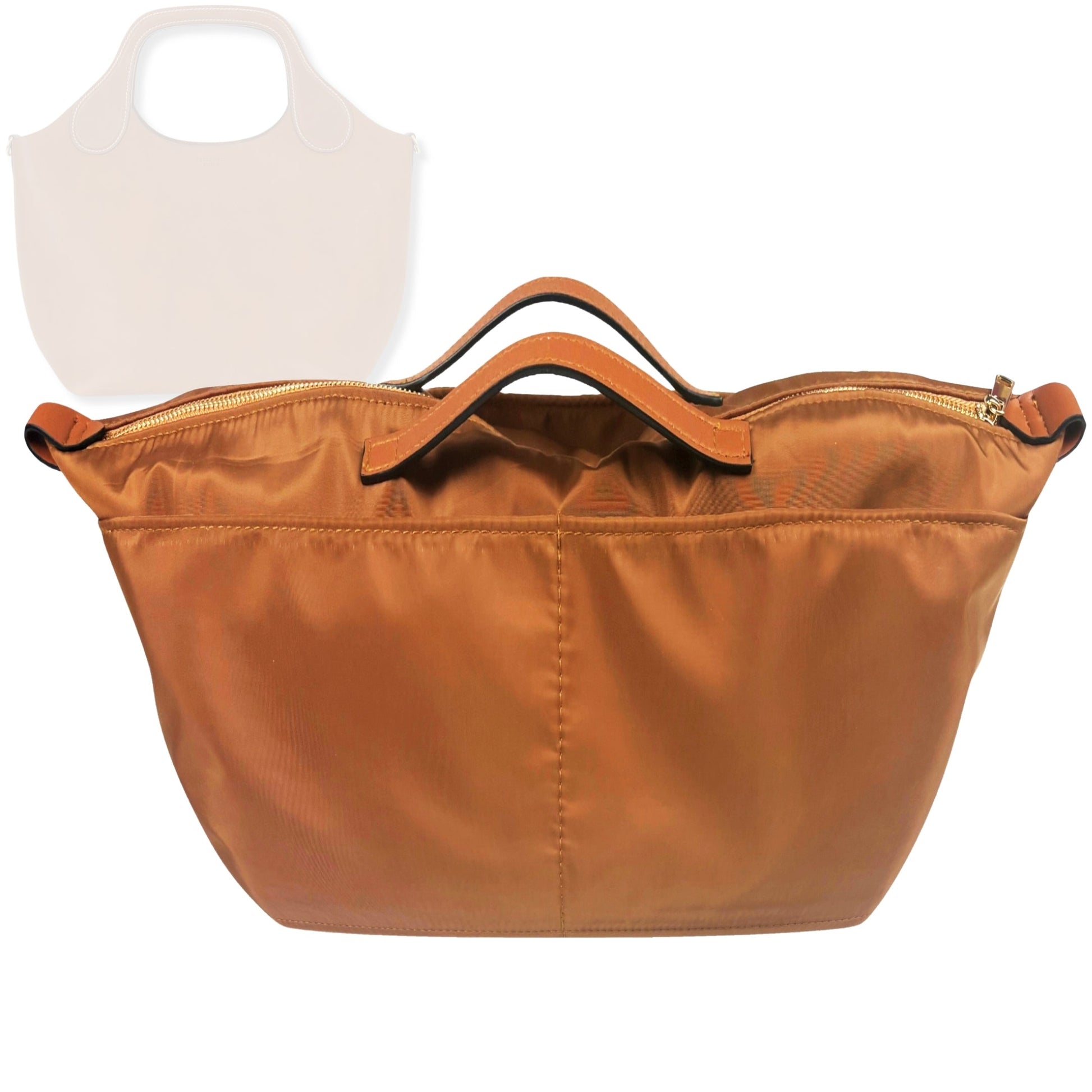 Bag Insert for (Peter Nitz, Small Libby Tote in Arosa Calf) Organizer Tote Purse Organiser Liner Shaper [Premium Nylon Material]