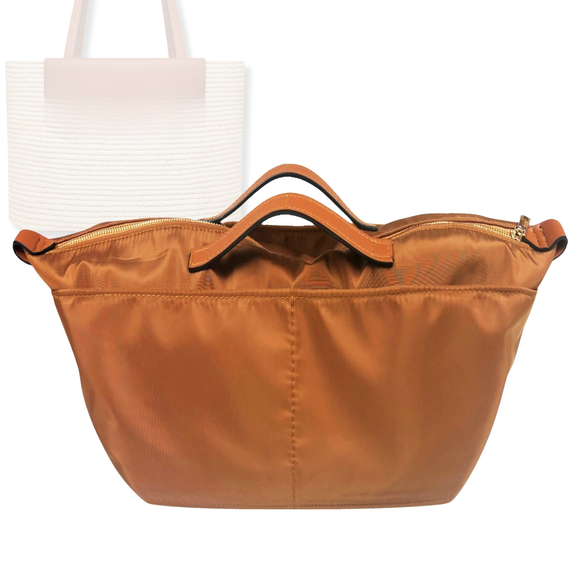 Bag Insert for (Strathberry, Medium Basket) Organizer Tote Purse Organiser Liner Shaper [Premium Nylon Material]