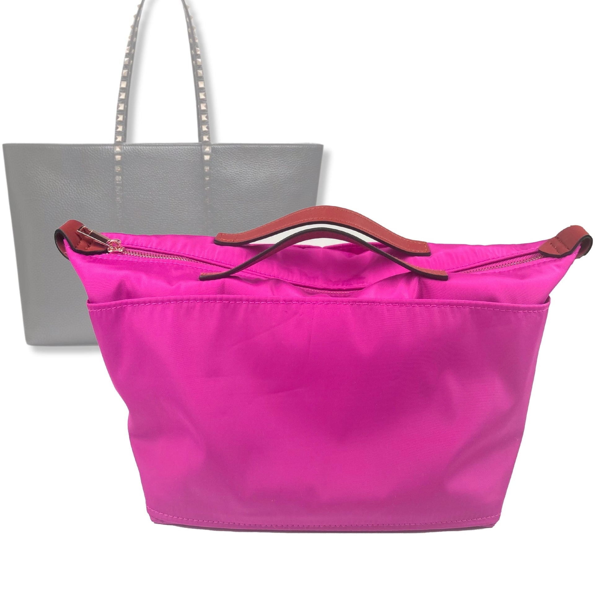 Bag Insert for (Valentino Garavani, Rockstud Shopping Bag) Organizer Tote Purse Organiser Liner Shaper [Premium Nylon Material]