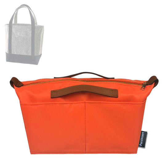 Bag Insert for (Lands End, Medium 5 Pocket Open Top Canvas Tote Bag) Organizer Tote Purse Organiser Liner Shaper [Premium Nylon Material]