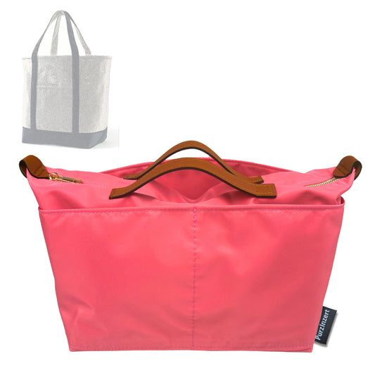 Bag Insert for (Lands End, Large 5 Pocket Open Top Canvas Tote Bag) Organizer Tote Purse Organiser Liner Shaper [Premium Nylon Material]