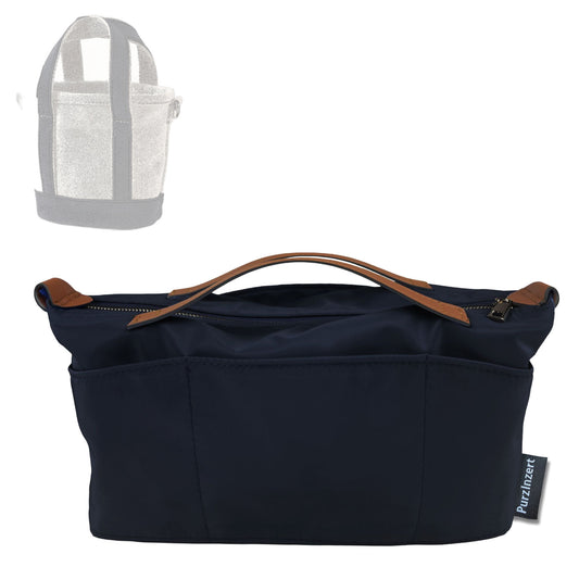 Bag Insert for (Lands End, Mini Natural Open Top Canvas Tote Bag) Organizer Tote Purse Organiser Liner Shaper [Premium Nylon Material]