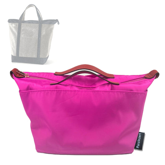 Bag Insert for (Lands End, Large 5 Pocket Zip Top Canvas Tote Bag) Organizer Tote Purse Organiser Liner Shaper [Premium Nylon Material]