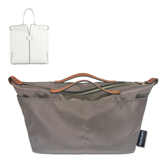 Bag Insert for (Tod's, Di Bag Folio in Leather Small) Organizer Tote Purse Organiser Liner Shaper [Premium Nylon Material]