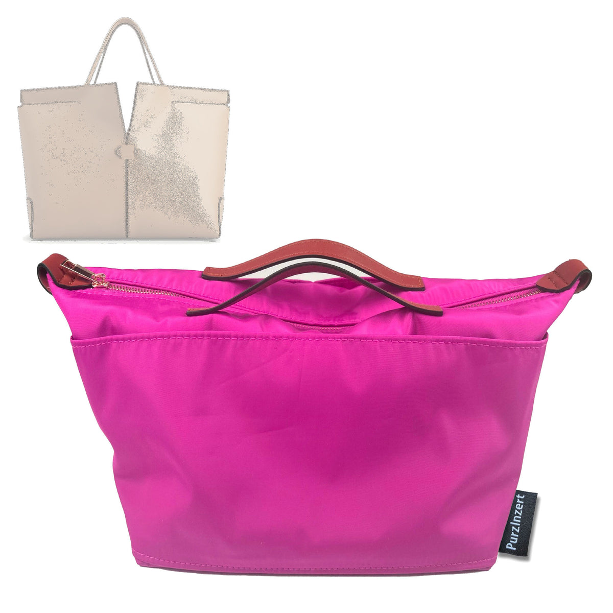 Bag Insert for (Tod's, Di Bag Folio in Leather Medium) Organizer Tote Purse Organiser Liner Shaper [Premium Nylon Material]
