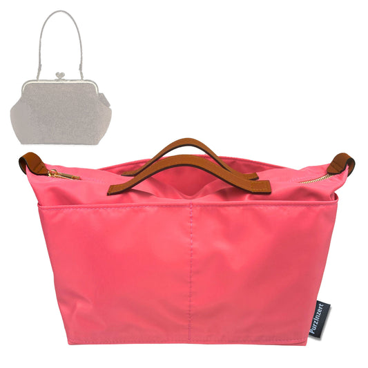Bag Insert for (Coach, Kisslock Frame Bag 27) Organizer Tote Purse Organiser Liner Shaper [Premium Nylon Material]