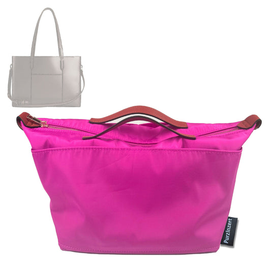 Bag Insert for (Portland Leather Goods, Large Lola Zipper Crossbody Tote - Oversized East/West) Organizer Tote Purse Organiser Liner Shaper [Premium Nylon Material]