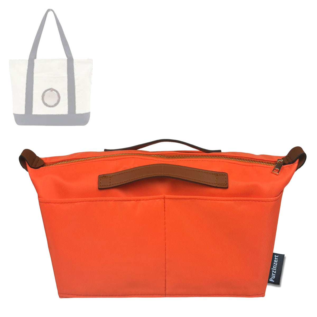 Bag Insert for (Trader Joes, Large Classic Canvas Tote) Organizer Tote Purse Organiser Liner Shaper [Premium Nylon Material]