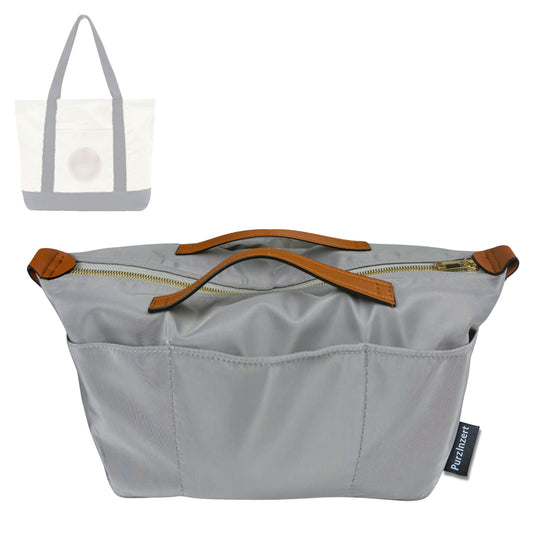 Bag Insert for (Trader Joes, Mini Canvas Tote) Organizer Tote Purse Organiser Liner Shaper [Premium Nylon Material]