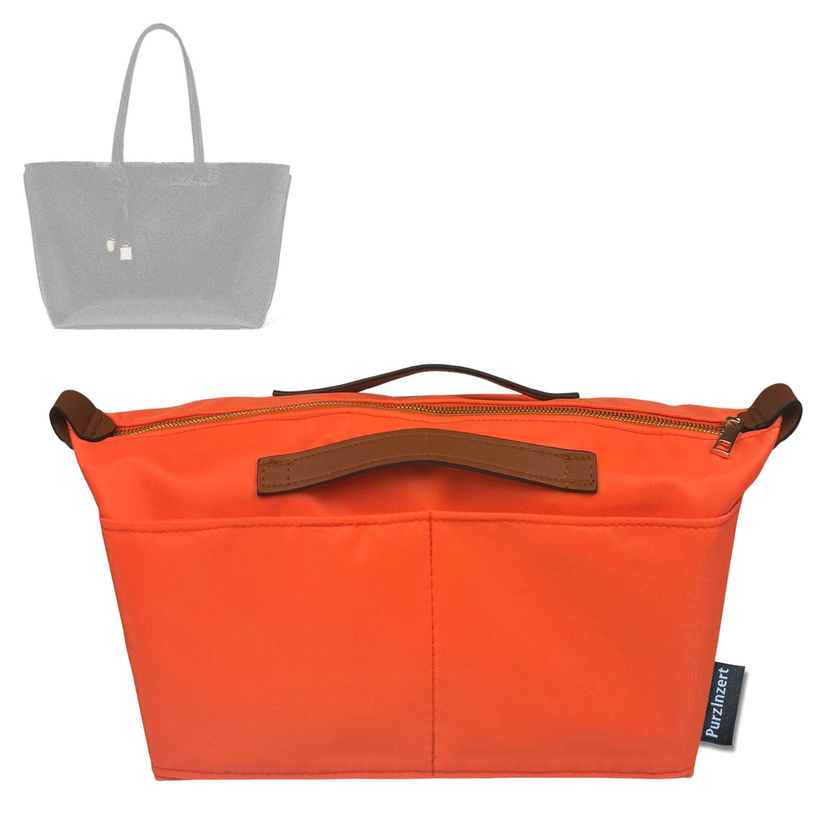 Bag Insert for (Aspinal of London, Zipped East West Tote) Organizer Tote Purse Organiser Liner Shaper [Premium Nylon Material]