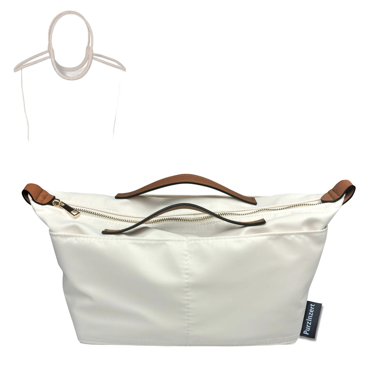Bag Insert for (Miu Miu, Regular Ivy Canvas Bag) Organizer Tote Purse Organiser Liner Shaper [Premium Nylon Material]