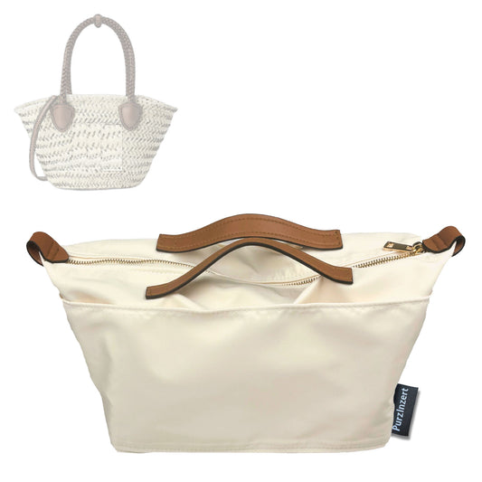 Bag Insert for (Miu Miu, Woven Fabric Tote) Organizer Tote Purse Organiser Liner Shaper [Premium Nylon Material]