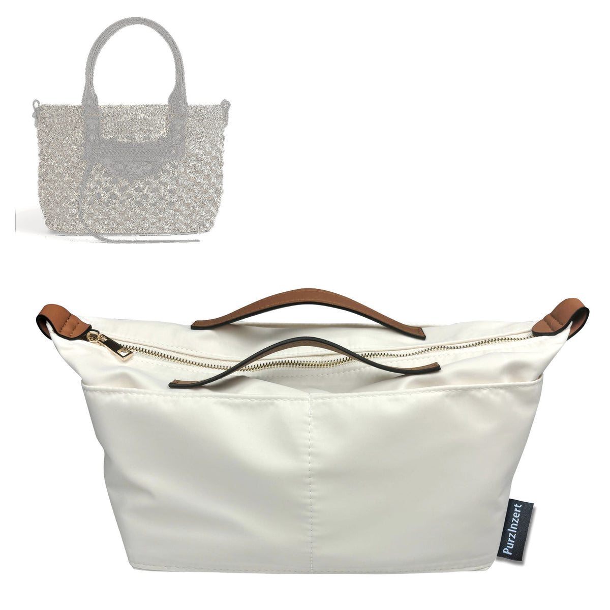 Bag Insert for (Balenciaga, Le City Basket Small) Organizer Tote Purse Organiser Liner Shaper [Premium Nylon Material]