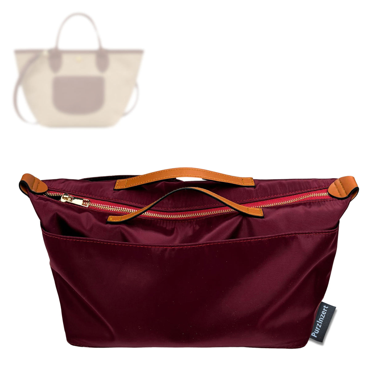 Bag Insert for (Longchamp, Le Pliage Collection XS Basket Bag 10307HGK) Organizer Tote Purse Organiser Liner Shaper [Premium Nylon Material]