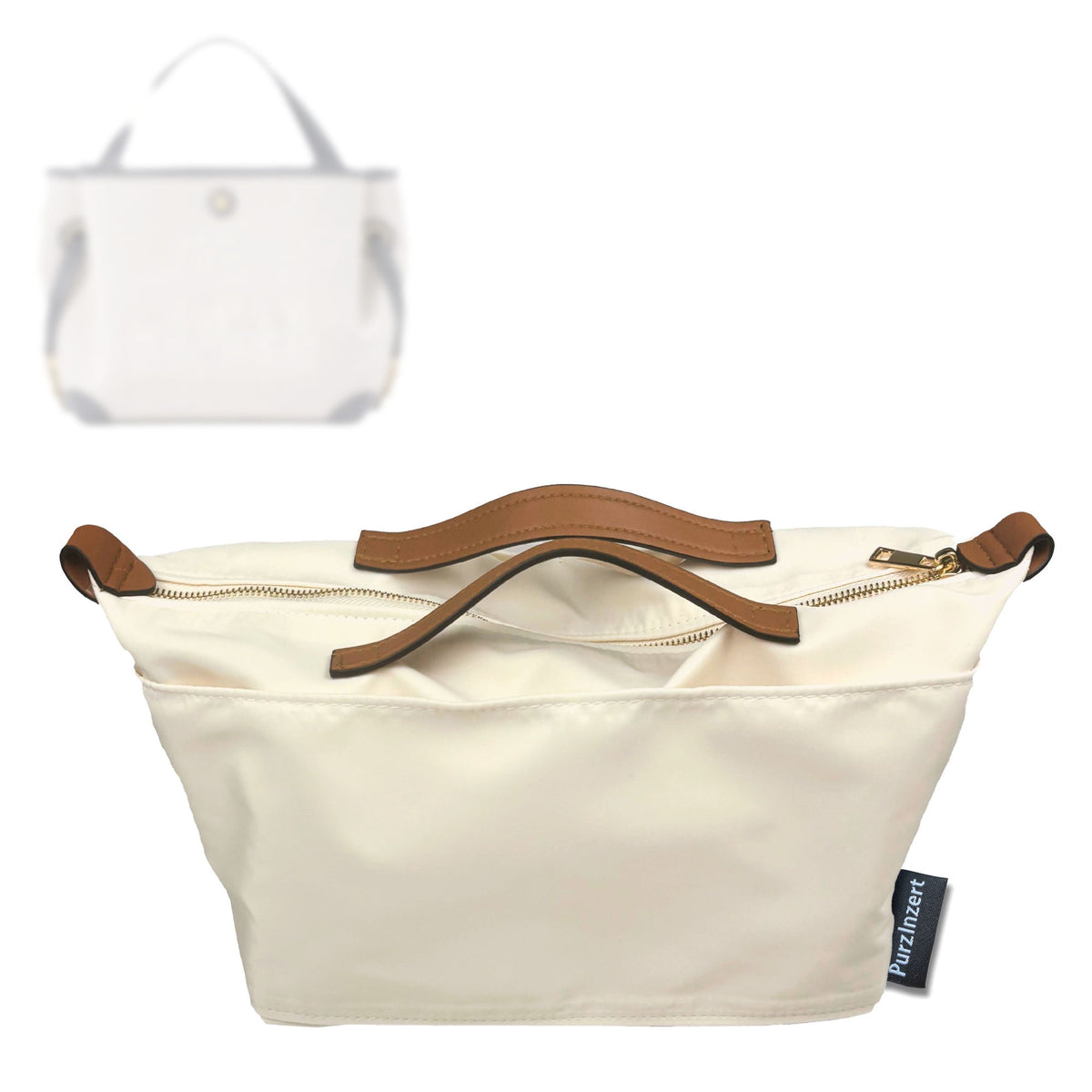 Bag Insert for (Chloe, Small Clover Double Carry Bag) Organizer Tote Purse Organiser Liner Shaper [Premium Nylon Material]