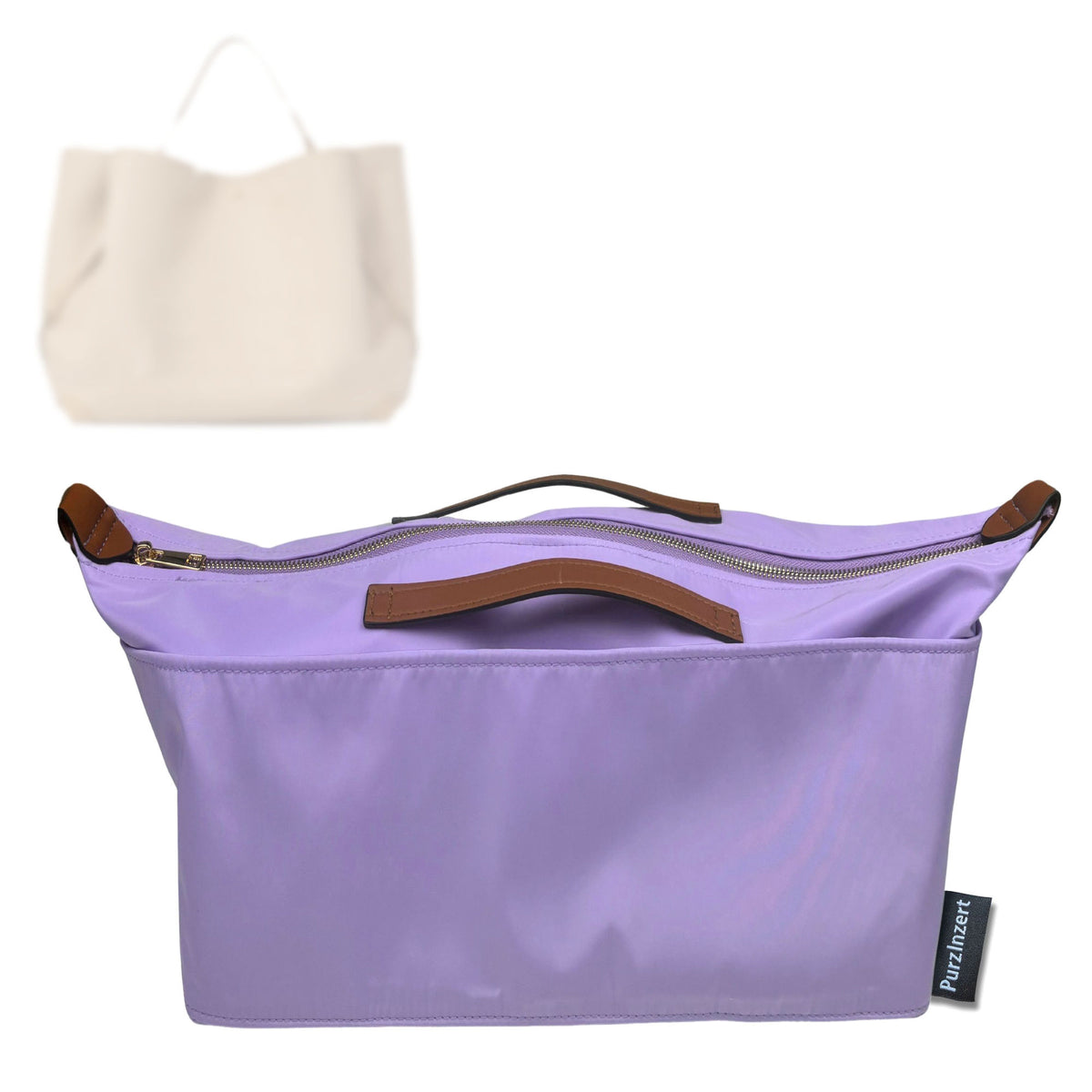 Bag Insert for (Chloe, Large Clover Double Carry Bag) Organizer Tote Purse Organiser Liner Shaper [Premium Nylon Material]