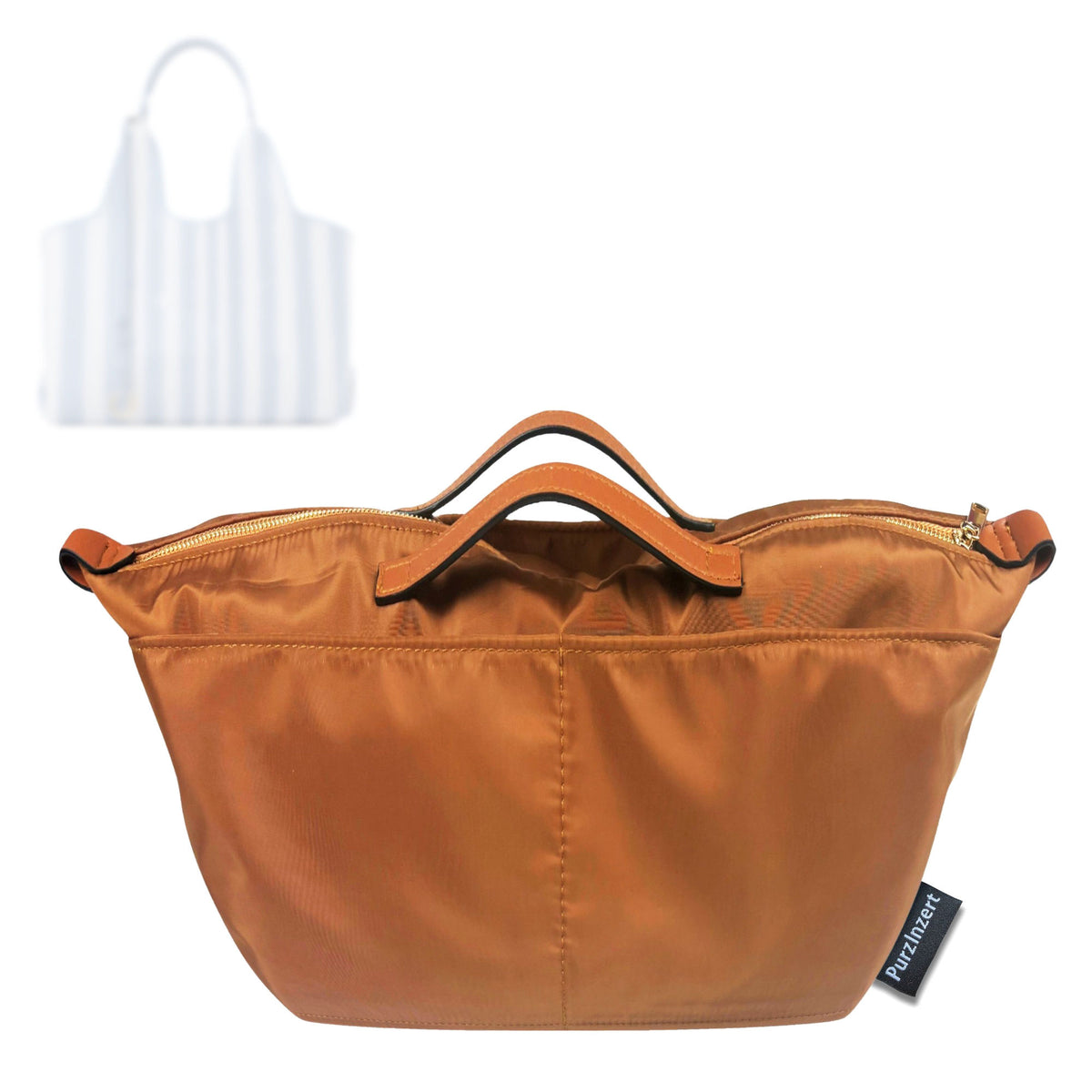 Bag Insert for (Chloe, Stripy East-West Tote Bag) Organizer Tote Purse Organiser Liner Shaper [Premium Nylon Material]