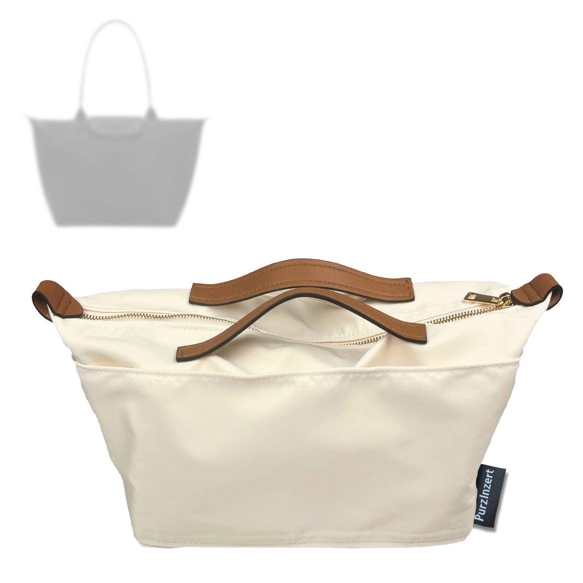 Bag Insert for (Longchamp, Le Pliage One L Tote bag) Organizer Tote Purse Organiser Liner Shaper [Premium Nylon Material]