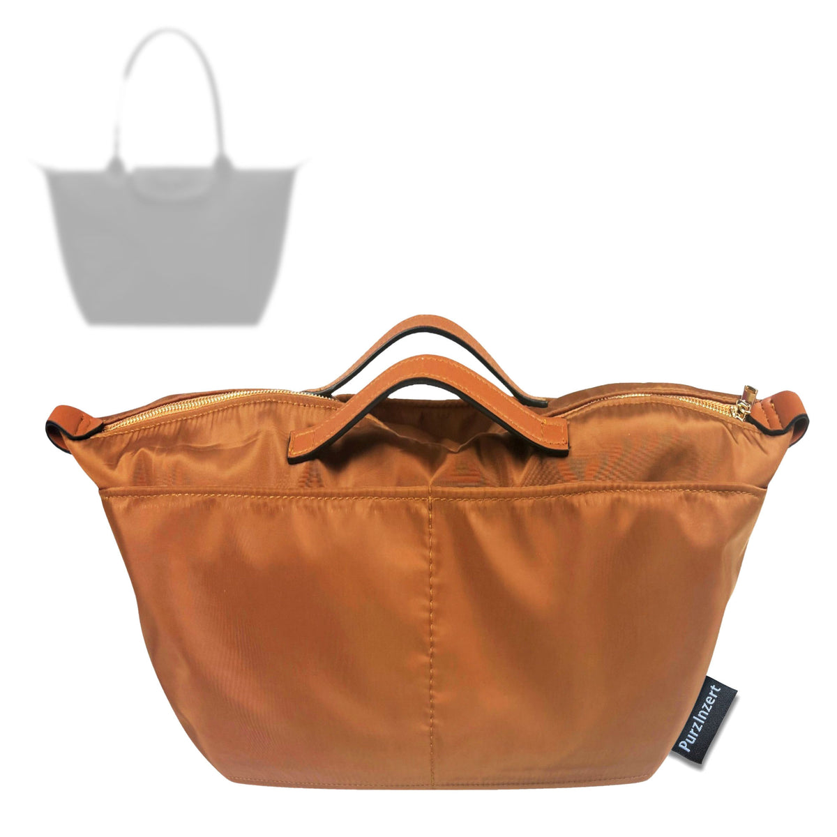 Bag Insert for (Longchamp, Le Pliage One M Tote bag) Organizer Tote Purse Organiser Liner Shaper [Premium Nylon Material]