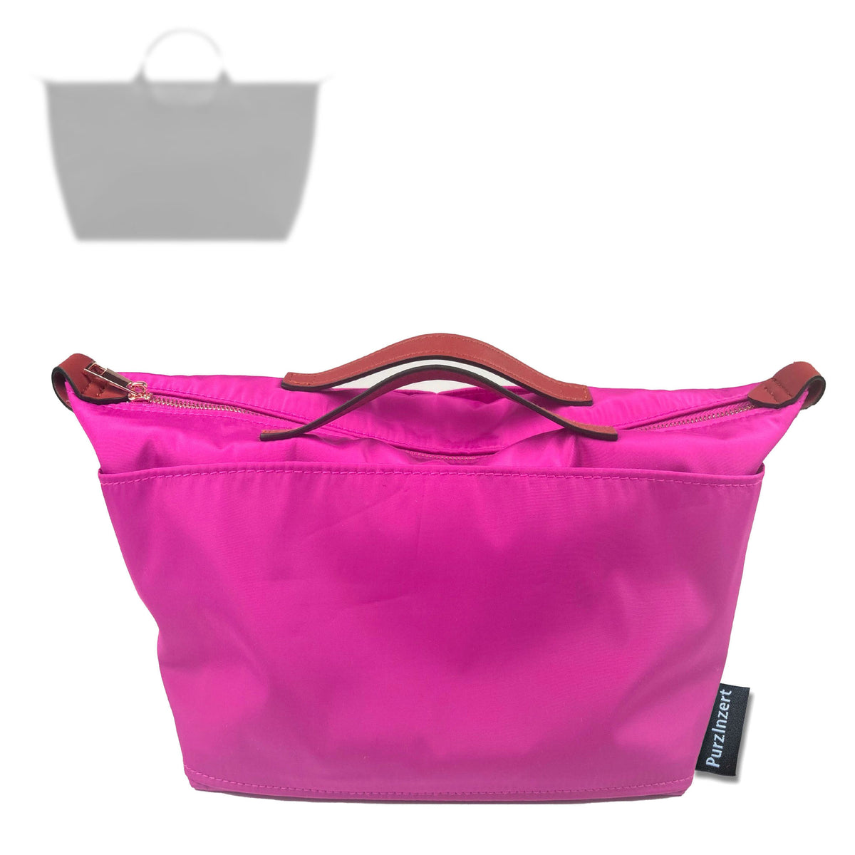 Bag Insert for (Longchamp, Le Pliage One L Travel bag) Organizer Tote Purse Organiser Liner Shaper [Premium Nylon Material]