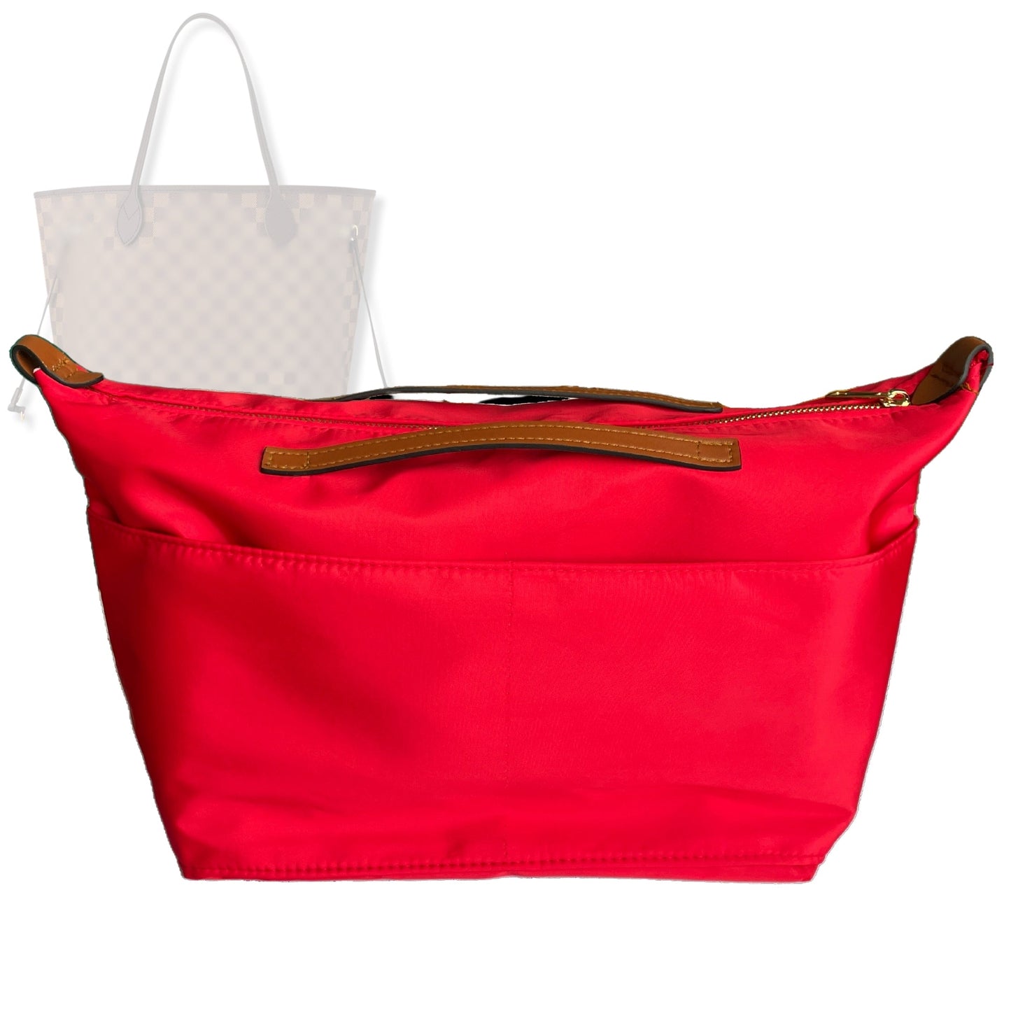 Bag Insert for (LV, Neverfull MM) Organizer Tote Purse Organiser Liner Shaper [Premium Nylon Material]