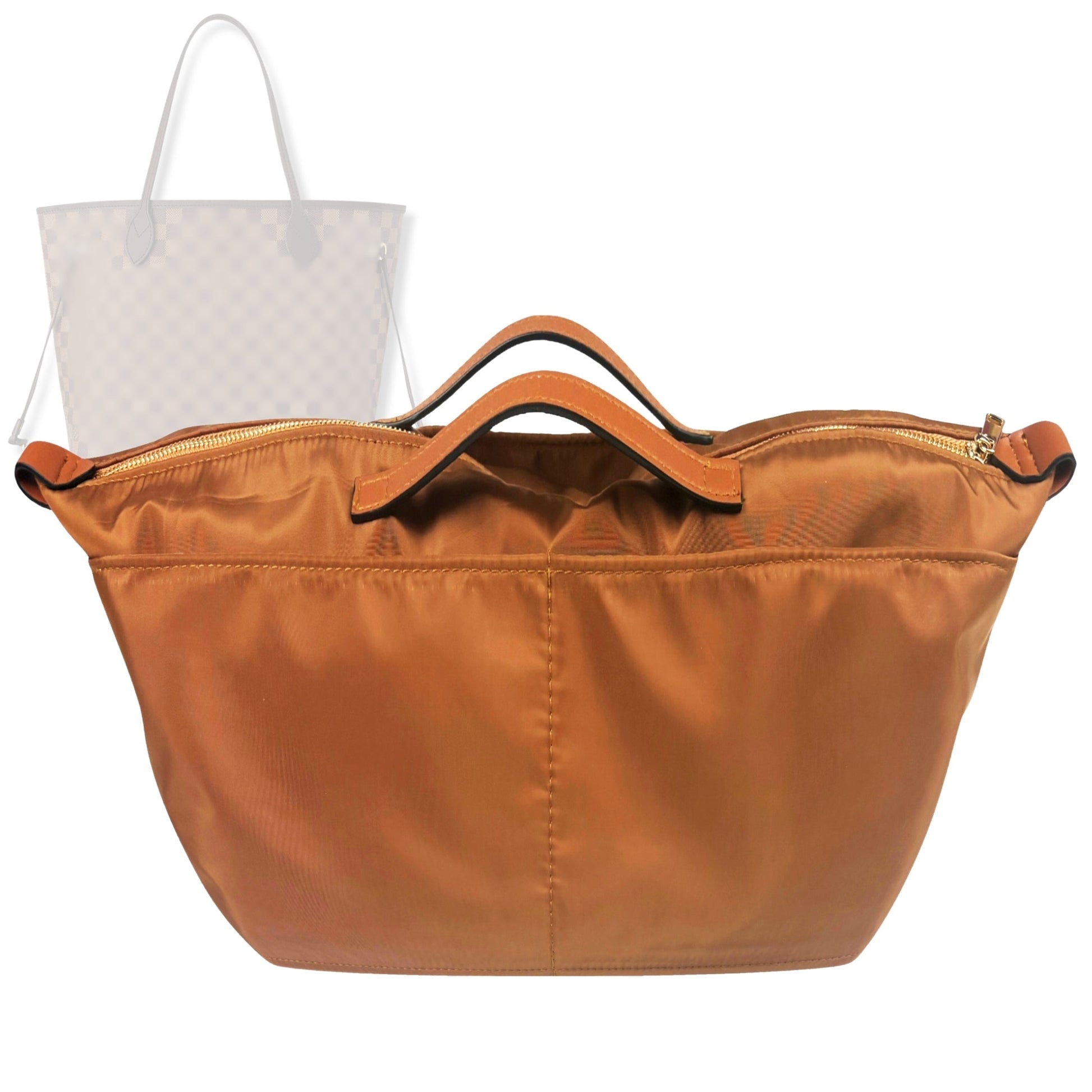 Bag Insert for (LV, Neverfull PM) Organizer Tote Purse Organiser Liner Shaper [Premium Nylon Material]