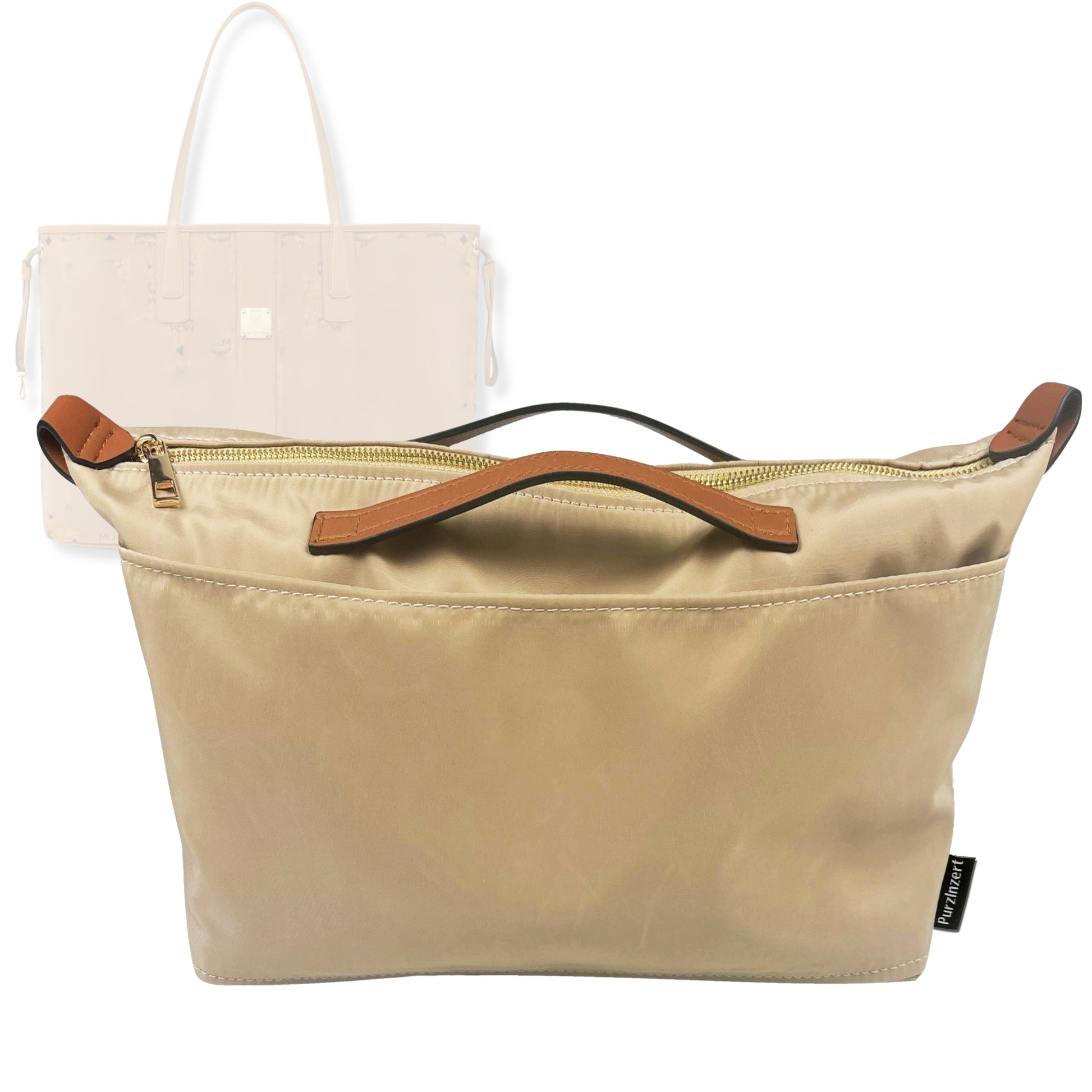 Bag Insert for (MCM, Reversible Liz Large) Organizer Tote Purse Organiser Liner Shaper [Premium Nylon Material]