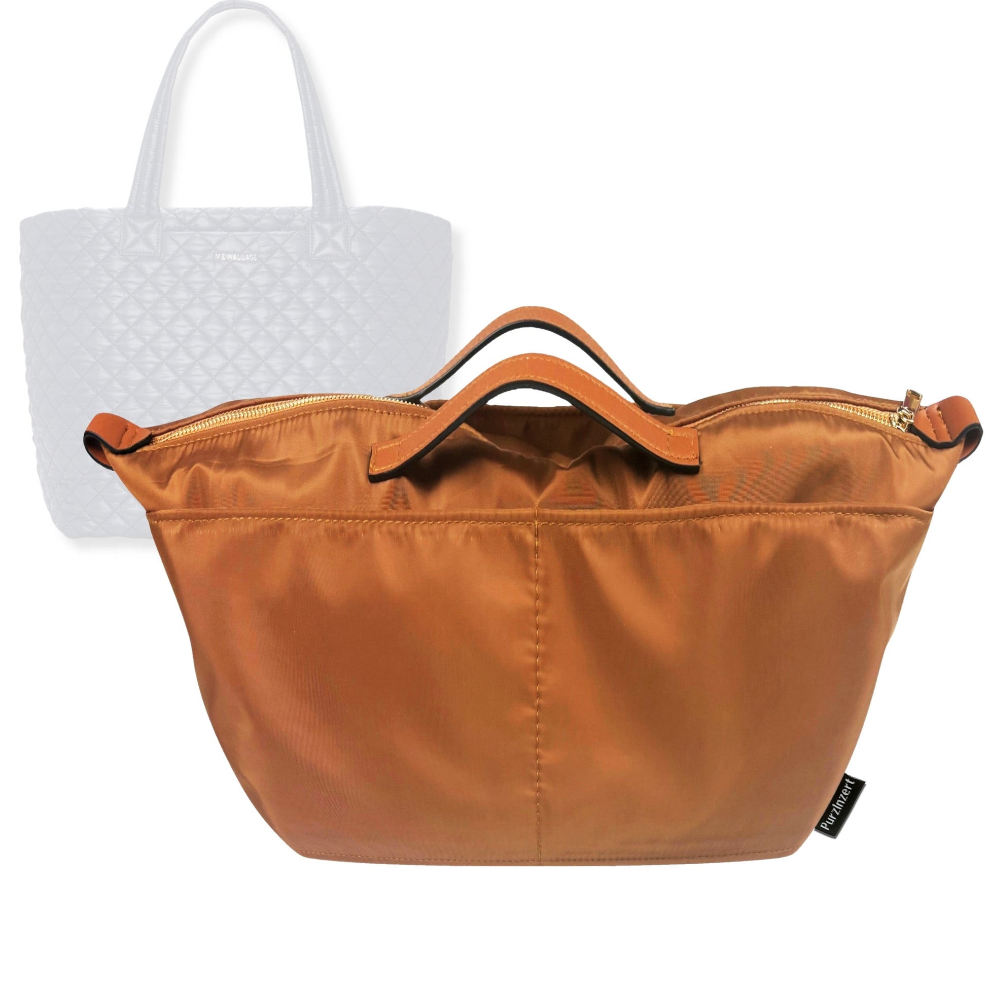 Bag Insert for (MZ Wallace, Large Metro Tote) Organizer Tote Purse Organiser Liner Shaper [Premium Nylon Material]