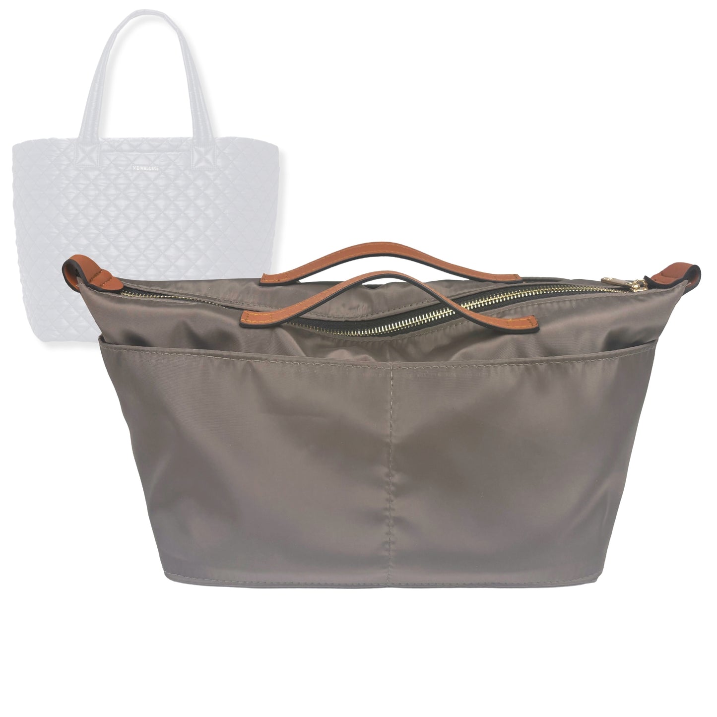 Bag Insert for (MZ Wallace, Small Metro Tote) Organizer Tote Purse Organiser Liner Shaper [Premium Nylon Material]