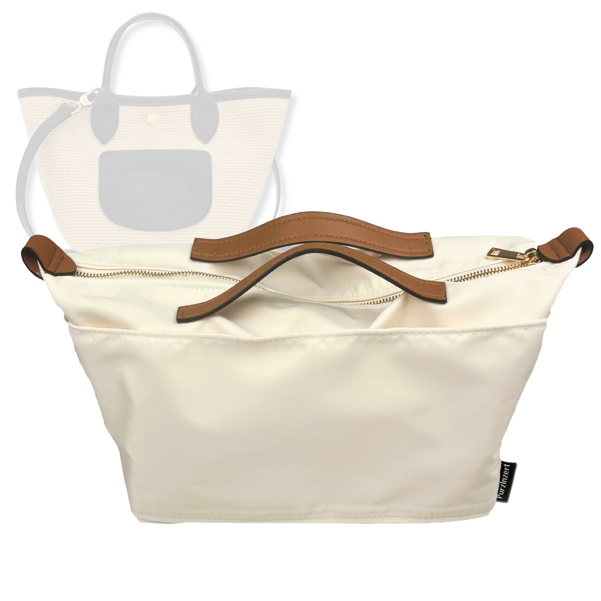 Bag Insert for (Longchamp, Le Panier Pliage XS Basket) Organizer Tote Purse Organiser Liner Shaper [Premium Nylon Material]