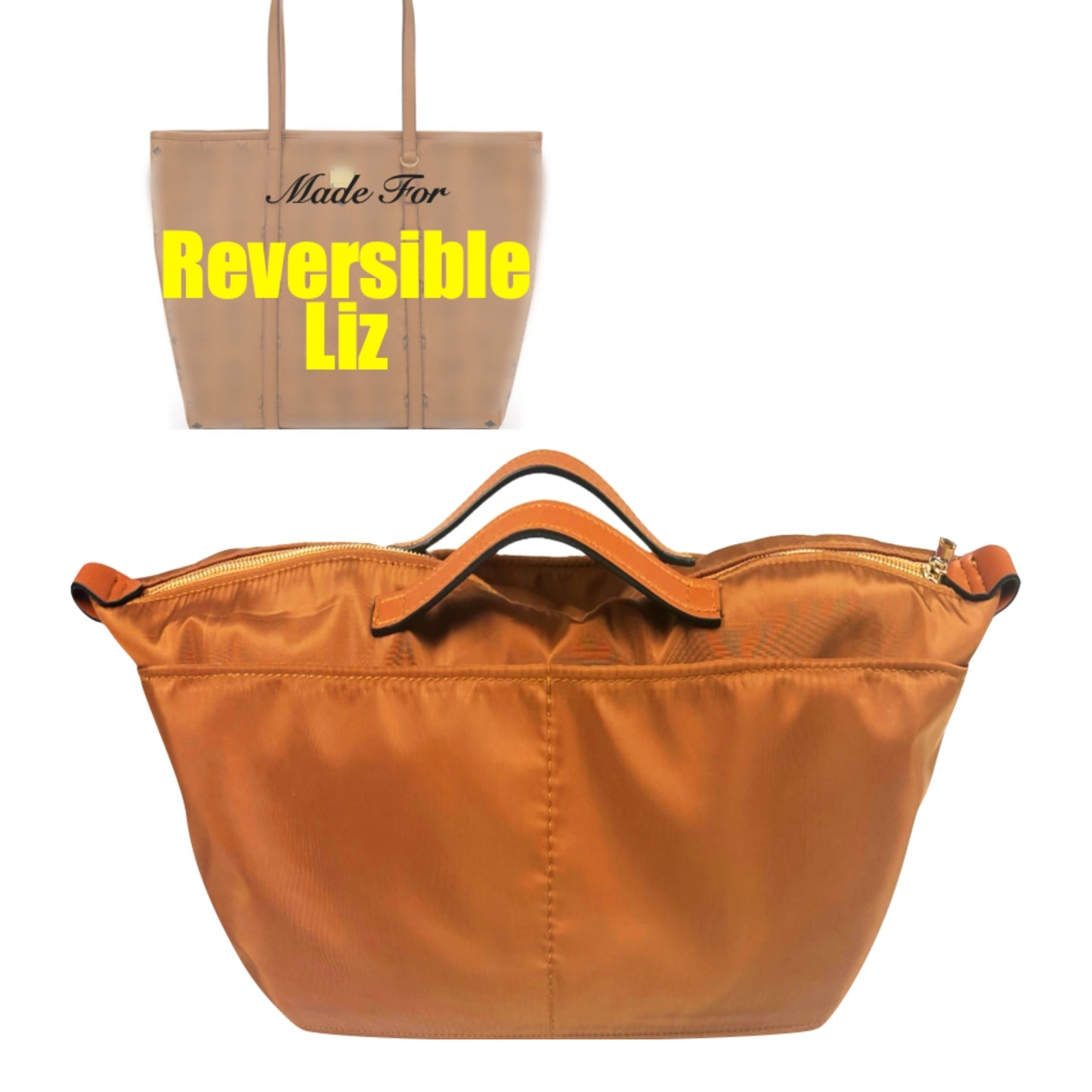 [MCM Reversible Liz Small] Bag Organizer (Nylon, ZipHandle)