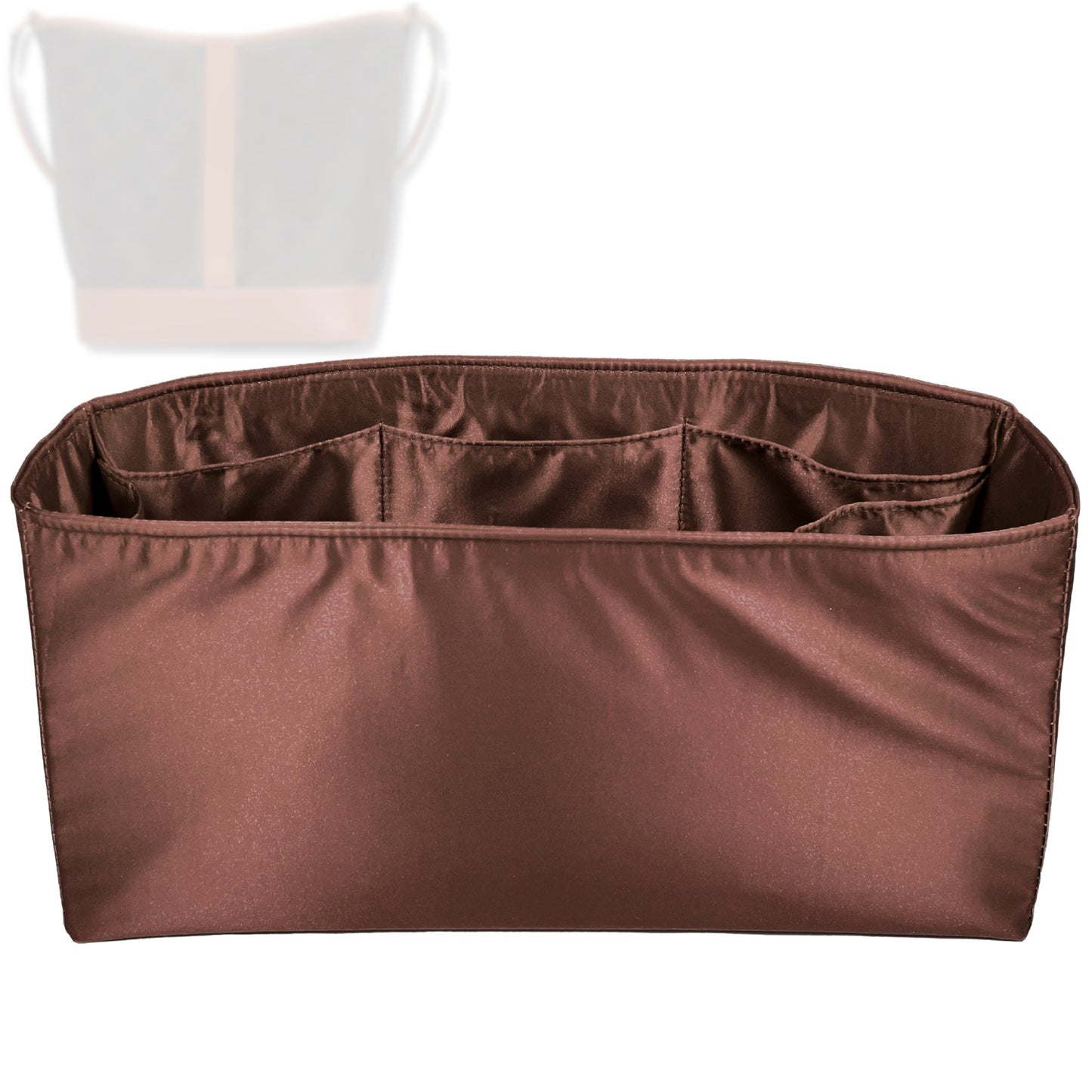 Bag Insert for (Celine, Small Bucket in Triomphe) Organizer Tote Purse Organiser Liner Shaper [Premium Silk Material]
