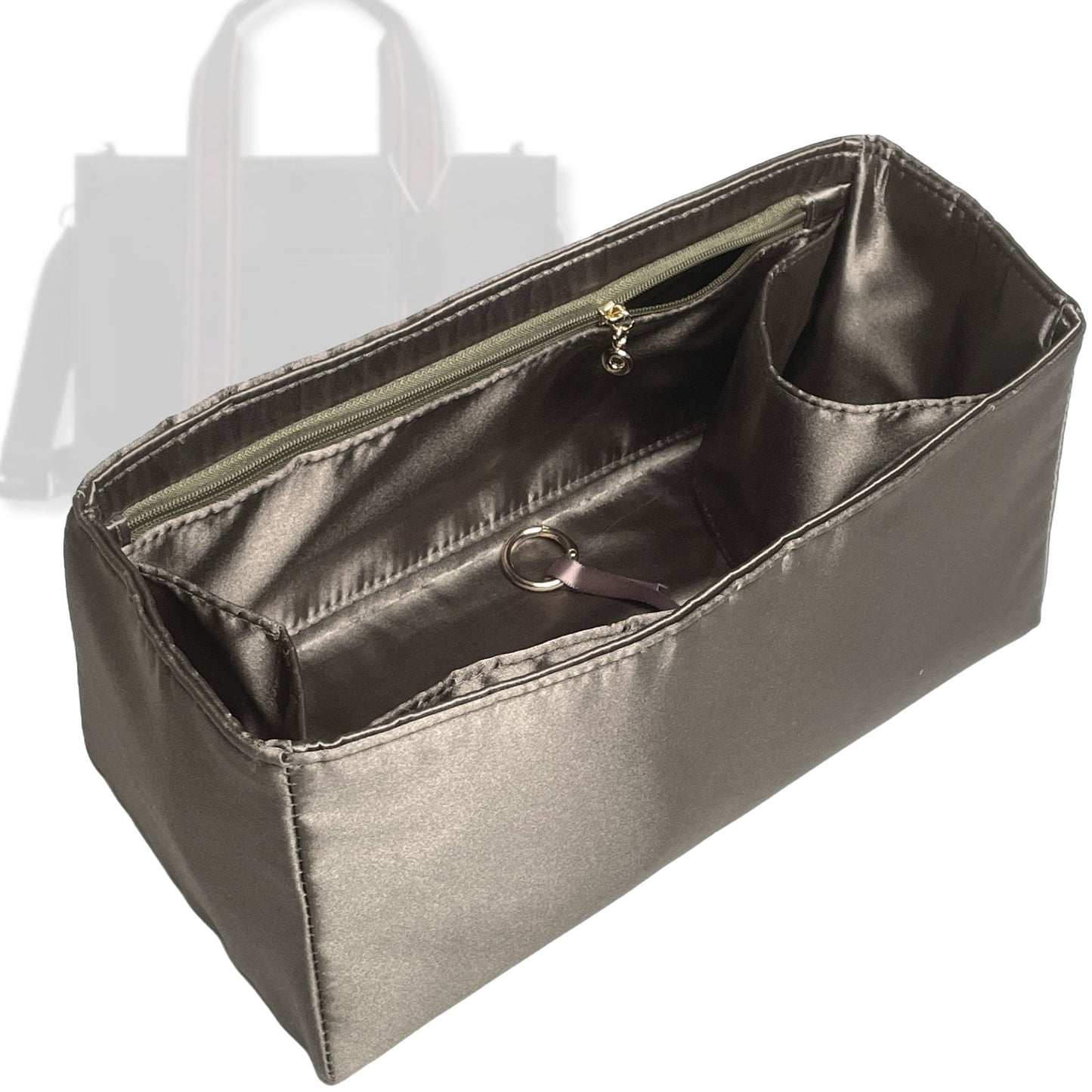 Bag Insert for (Coach, Smith Tote Bag 42) Organizer Tote Purse Organiser Liner Shaper [Premium Silk Material]