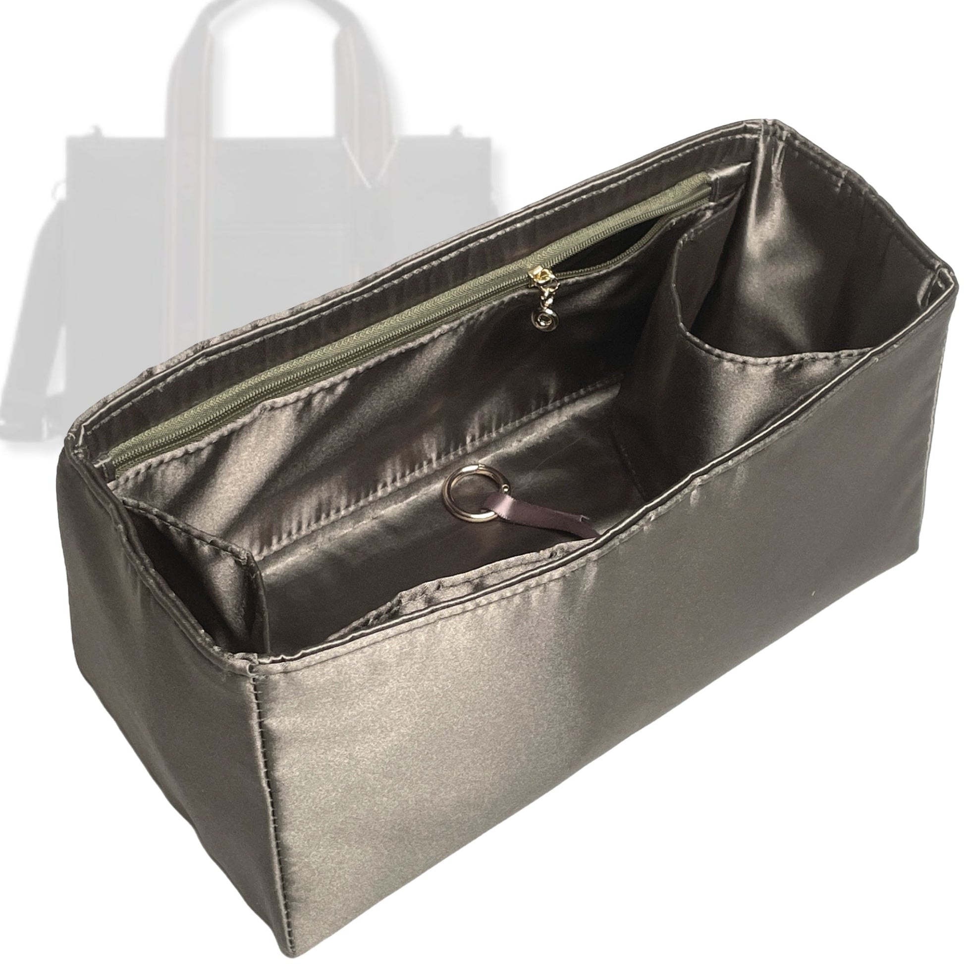 Bag Insert for (Coach, Smith Tote Bag 42) Organizer Tote Purse Organiser Liner Shaper [Premium Silk Material]