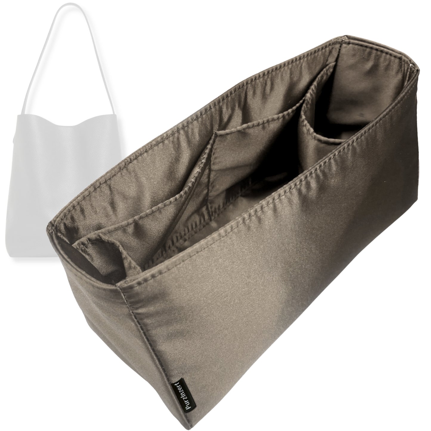 Bag Insert for (Mansur Gavriel, Everyday Cabas) Organizer Tote Purse Organiser Liner Shaper [Premium Silk Material]