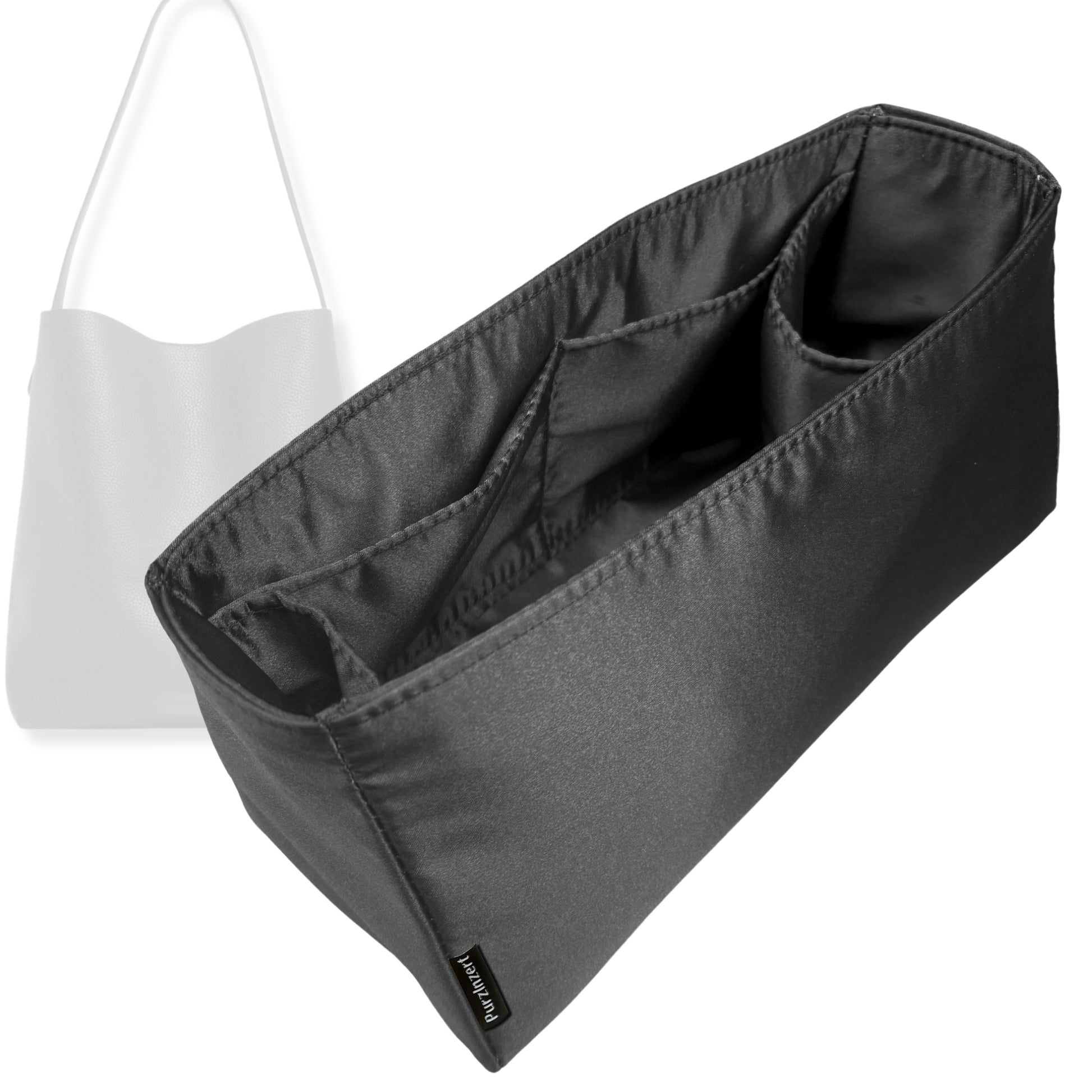 Bag Insert for (Mansur Gavriel, Maxi Everyday Cabas) Organizer Tote Purse Organiser Liner Shaper [Premium Silk Material]