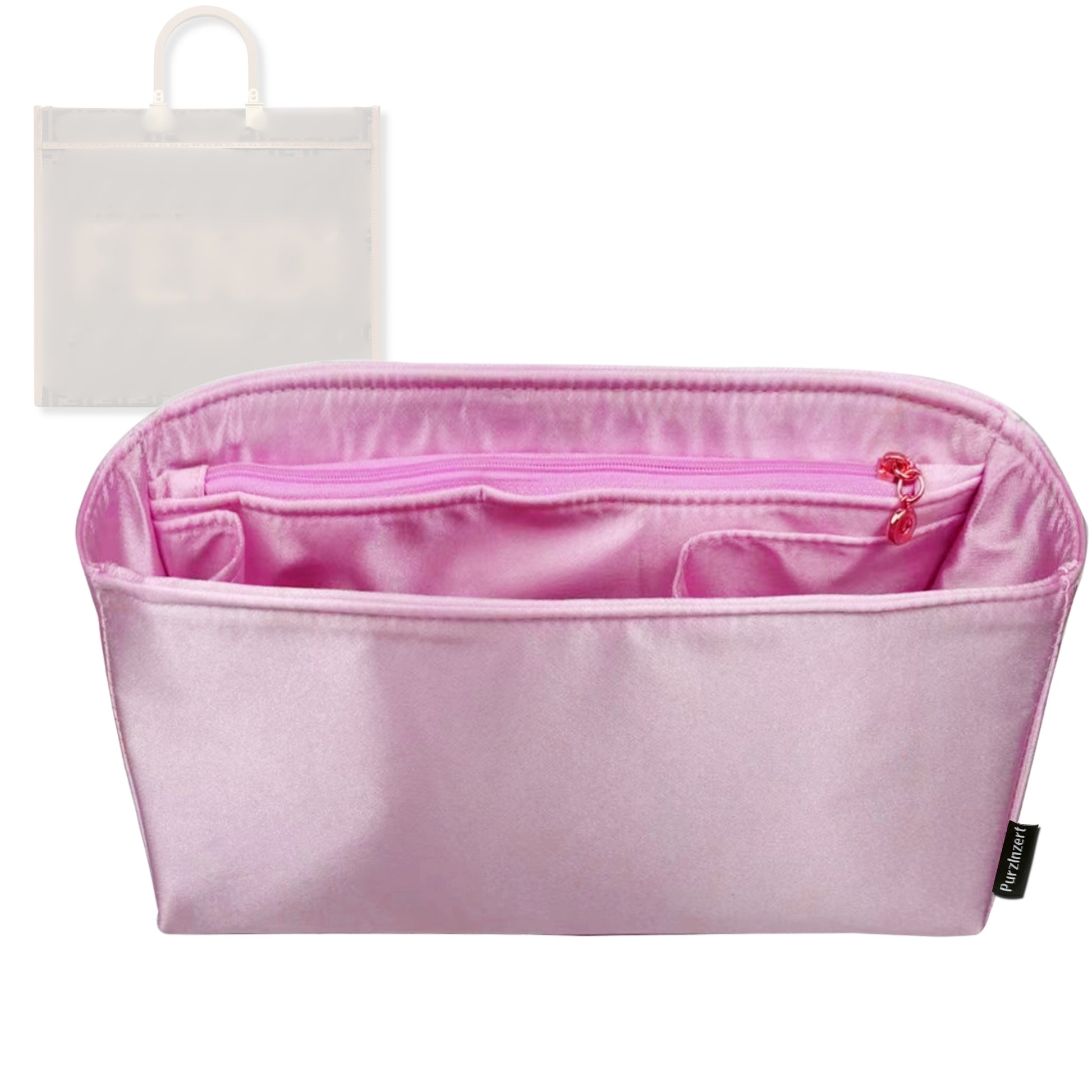 Bag Insert for (Fendi, Sunshine Small) Organizer Tote Purse Organiser Liner Shaper [Premium Silk Material]