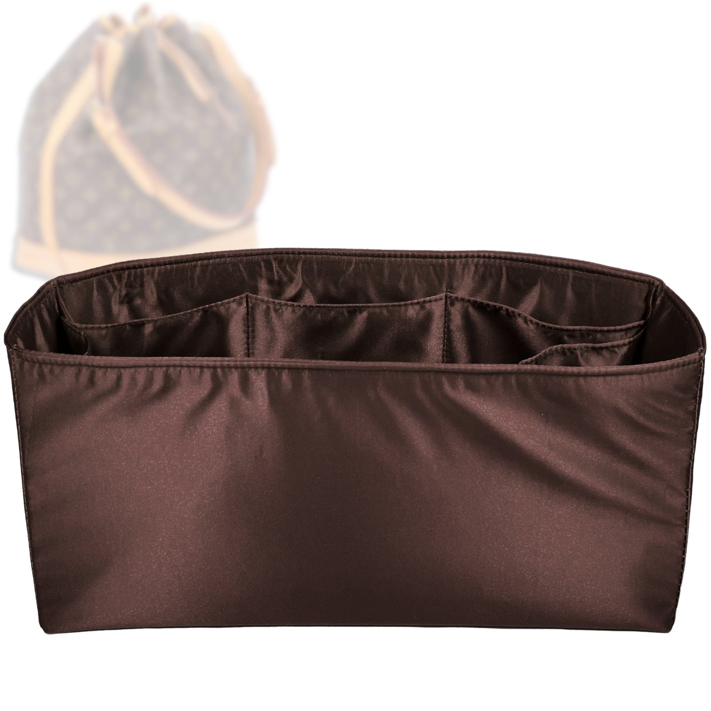 Bag Insert for (LV, Sac Noe Grande) Organizer Tote Purse Organiser Liner Shaper [Premium Silk Material]