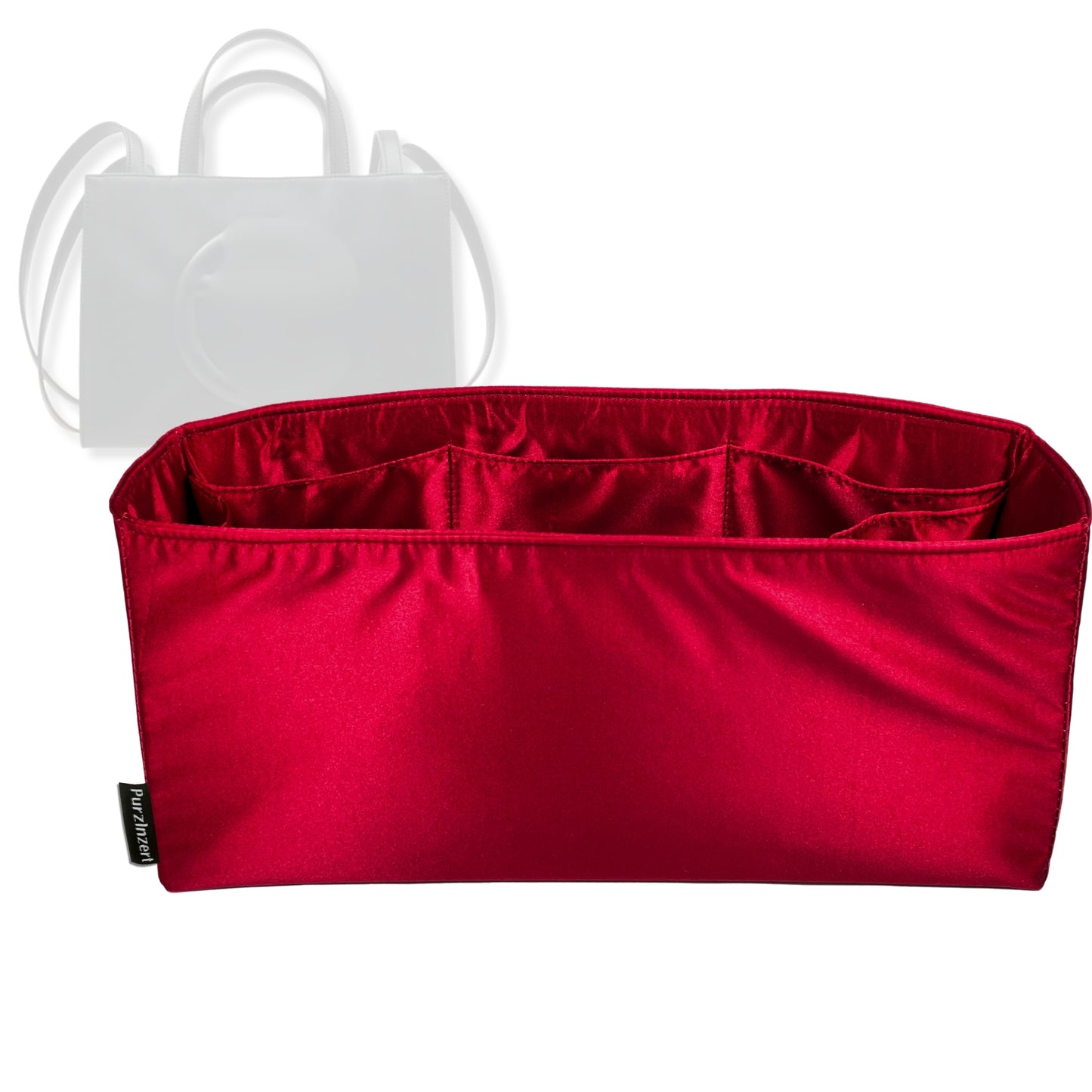 Bag Insert for (Telfar, Shmedium Shopping Bag) Organizer Tote Purse Organiser Liner Shaper [Premium Silk Material]