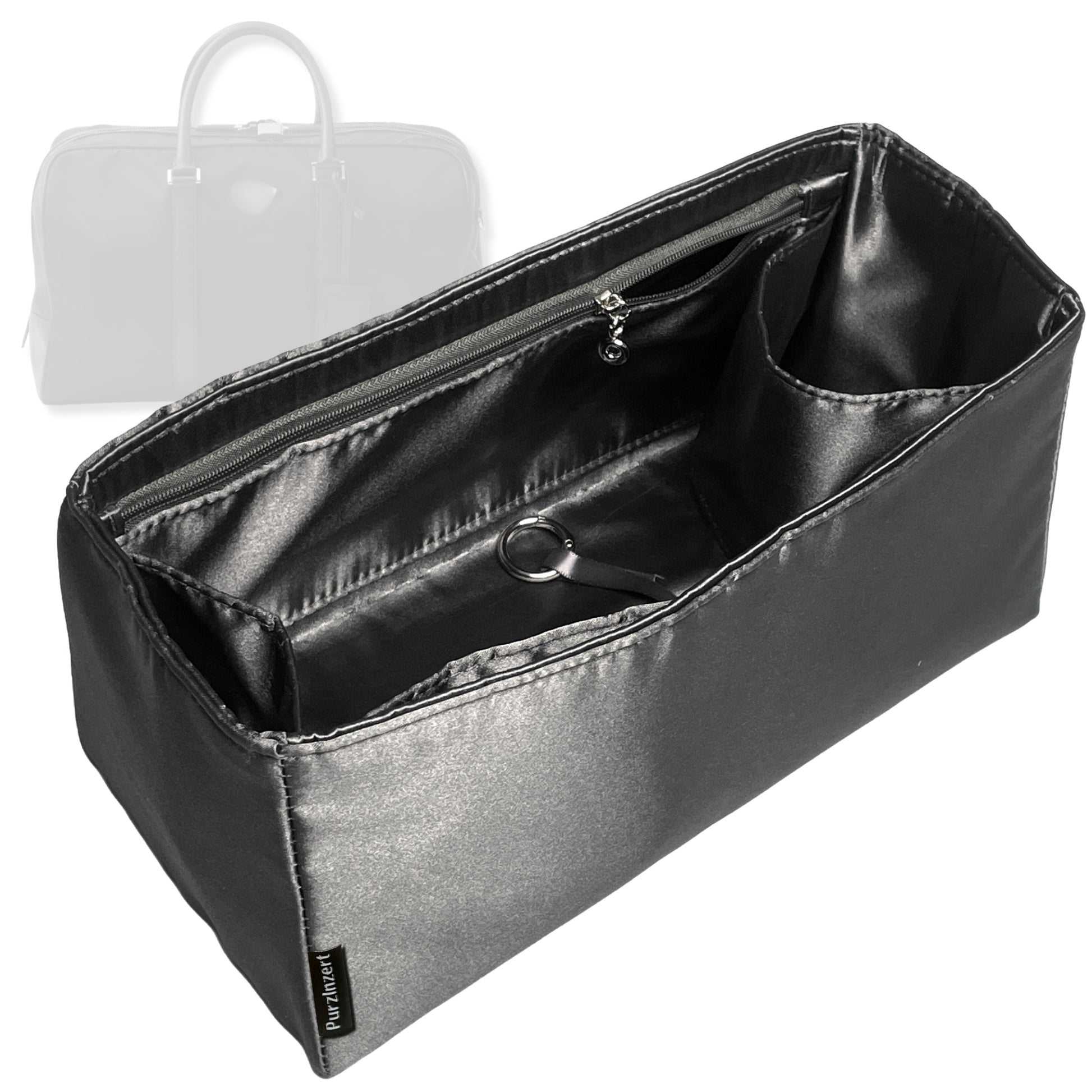 Bag Insert for (Prada, Re-Nylon and Saffiano Leather Duffel) Organizer Tote Purse Organiser Liner Shaper [Premium Silk Material]