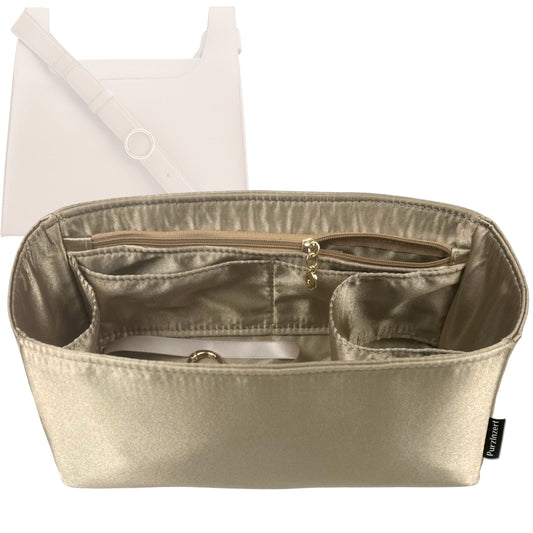 Bag Insert for (Cuyana, Double Loop Bag) Organizer Tote Purse Organiser Liner Shaper [Premium Silk Material]