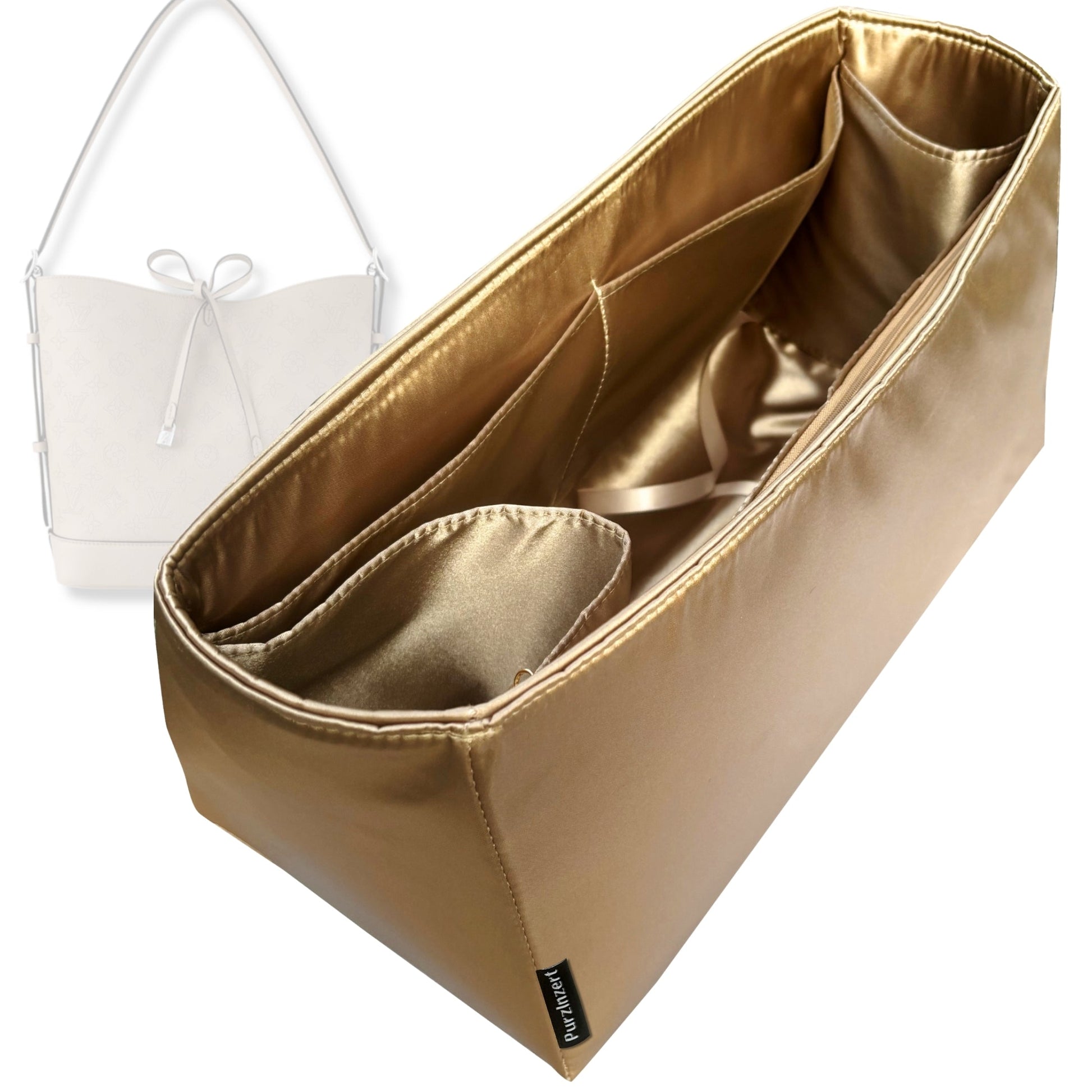 Bag Insert for (LV, Flore) Organizer Tote Purse Organiser Liner Shaper [Premium Silk Material]