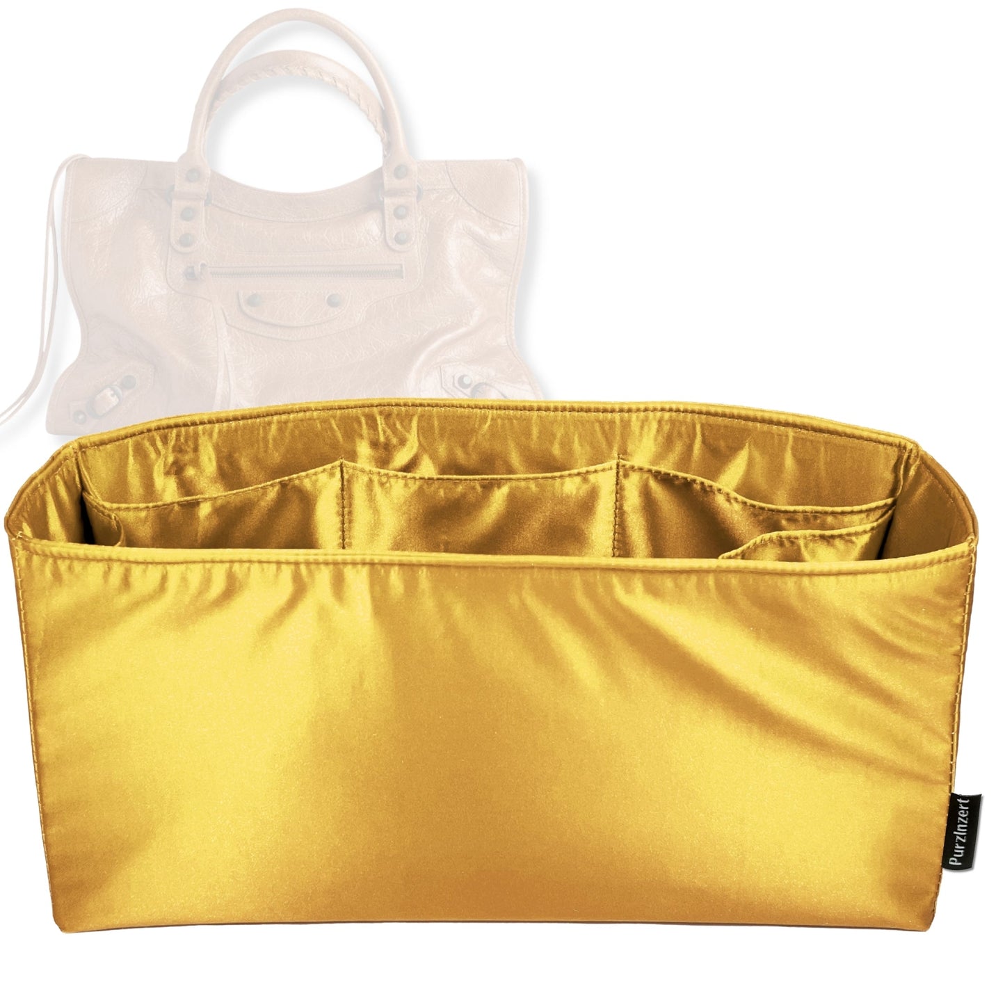 Bag Insert for (Balenciaga, Le City Large) Organizer Tote Purse Organiser Liner Shaper [Premium Silk Material]