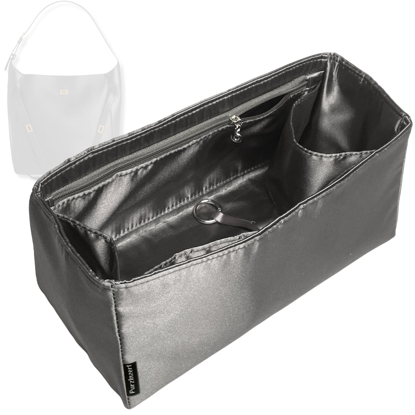 Bag Insert for (Balenciaga, Bel Air Hobo Bag Small) Organizer Tote Purse Organiser Liner Shaper [Premium Silk Material]