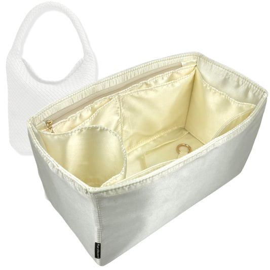 Bag Insert for (Bottega Veneta, Large Cabat Bucket 26cm) Organizer Tote Purse Organiser Liner Shaper [Premium Silk Material]