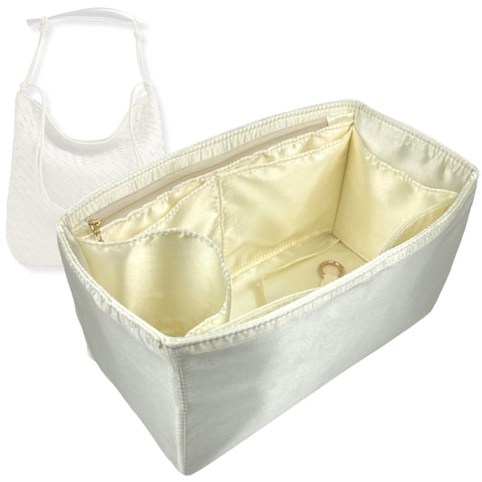 Bag Insert for (Bottega Veneta, Sardine Hobo) Organizer Tote Purse Organiser Liner Shaper [Premium Silk Material]