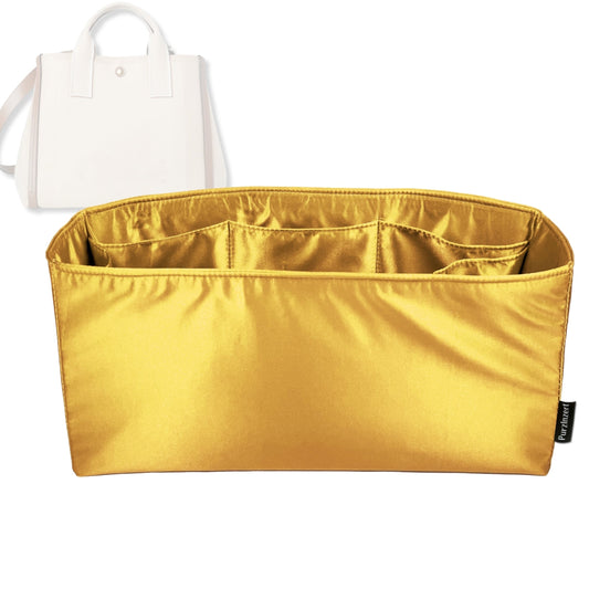 Bag Insert for (Chloe, Small Carry Tote) Organizer Tote Purse Organiser Liner Shaper [Premium Silk Material]