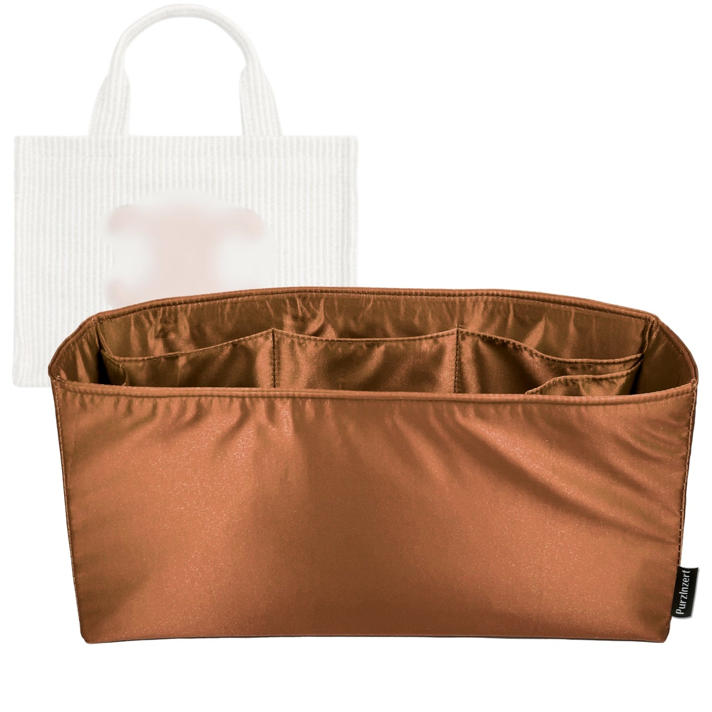 Bag Insert for (Celine, Large Cabas Thais) Organizer Tote Purse Organiser Liner Shaper [Premium Silk Material]