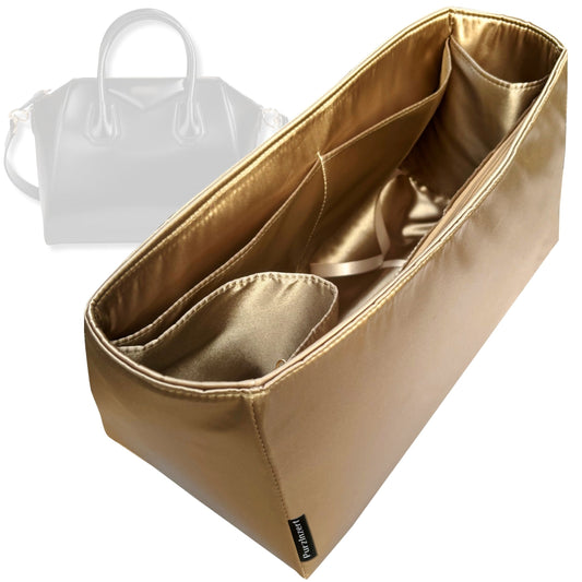Bag Insert for (Givenchy, Small Antigona) Organizer Tote Purse Organiser Liner Shaper [Premium Silk Material]