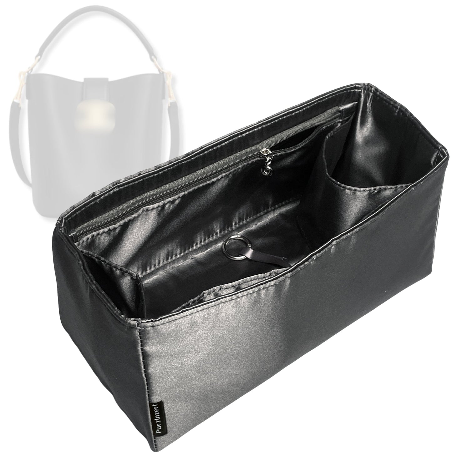 Bag Insert for (Celine, Small Louise Bag) Organizer Tote Purse Organiser Liner Shaper [Premium Silk Material]